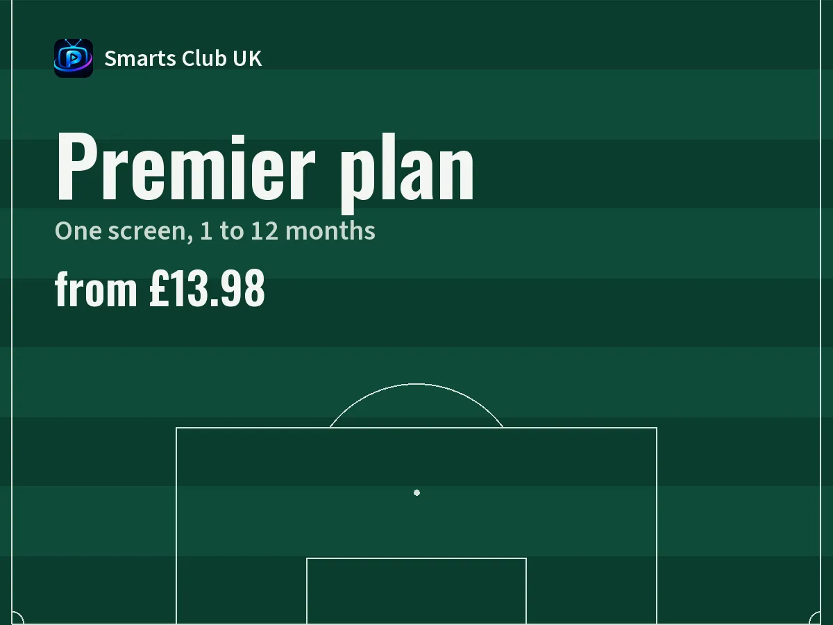 Premier plan card: One screen, 1 to 12 months, from £13.98